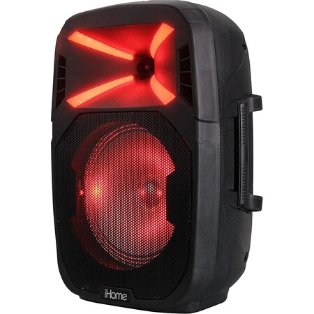 Ihome Rechargeable Bluetooth Portable Home Party LED 8 Inch Karaoke Speaker IHPA-800LT